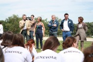 Laurent Beauvais gives a speech in front of 200 volunteers - ©Comité d'Organisation Normandie 2014