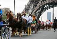Norman at their Eiffel Towel - Parade Paris Horse-Fair - November 2013 - ©Comité d'Organisation Normandie 2014