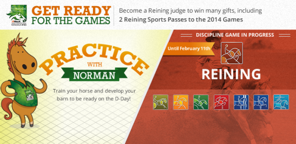A new Reining game released on Facebook