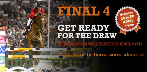 Final 4 : Register for the draw of tickets now