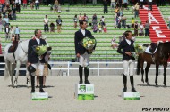 Podium Mathieu Billot - Patrice Delaveau - Bertram Allen - 2014 Test Events - Jumping - ©PSV Photos