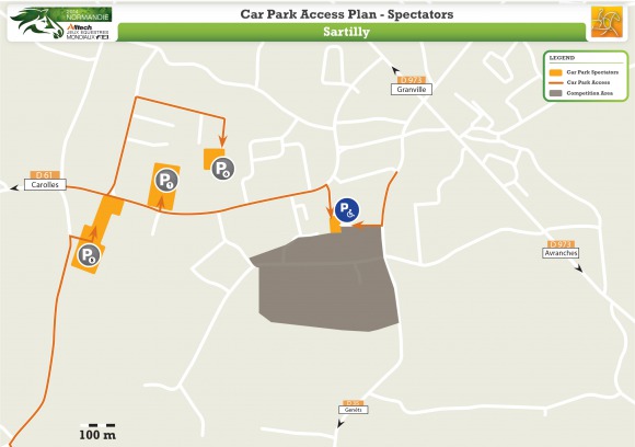 Car Park Access Plan Spectators Sartilly