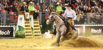 Reining: Boemil Twin Robotop - the only Appaloosa in the Individual Finals