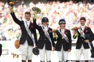 British team in silver - Eventing  - ©Comité d'Organisation Normandie 2014