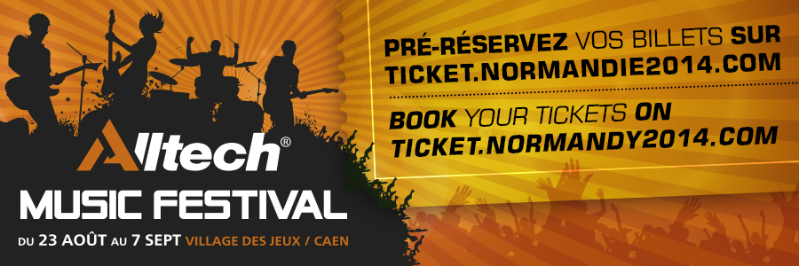 Alltech Music Festival - From 23 August to 7 September - Games' Village / Caen